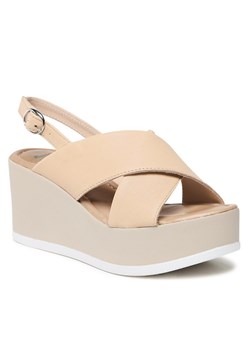 Sandały Bata 6648614 Beige ze sklepu eobuwie.pl w kategorii Sandały damskie - zdjęcie 158873650