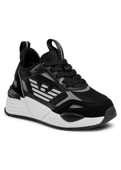 Sneakersy EA7 Emporio Armani XSX012 XOT31 B168 Black/Silver ze sklepu eobuwie.pl w kategorii Buty sportowe dziecięce - zdjęcie 158878283