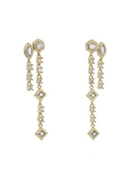 Kolczyki Luv AJ Stellar Bezel Double Studs HOL22-E-SBDS-G Gold ze sklepu eobuwie.pl w kategorii Kolczyki - zdjęcie 158897362