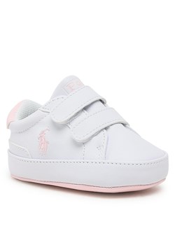Sneakersy Polo Ralph Lauren Heritage Court Ii Ez Layette RL100733 White Smooth/Lt Pink w/ Lt Pink PP ze sklepu eobuwie.pl w kategorii Buciki niemowlęce - zdjęcie 158906224