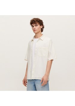 Kremowa koszula z krótkim rękawem - Biały ze sklepu House w kategorii Koszule męskie - zdjęcie 158965262