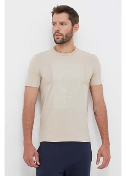 Boss Green t-shirt BOSS GREEN męski kolor beżowy z aplikacją ze sklepu ANSWEAR.com w kategorii T-shirty męskie - zdjęcie 158966232