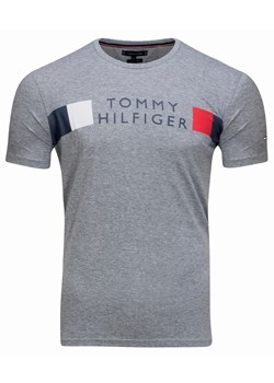 Koszulka Tommy Hilfiger RWB Stripe Tee szara ze sklepu DRESSU w kategorii T-shirty męskie - zdjęcie 158973694