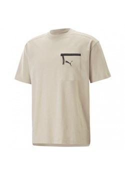 Męski t-shirt basic Puma Open Road - beżowy ze sklepu Sportstylestory.com w kategorii T-shirty męskie - zdjęcie 158974913