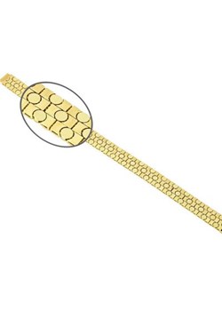 Złota bransoletka 375 TAŚMA KÓŁKA PROSTOKĄTY 18CM 12,08g ze sklepu LOVRIN w kategorii Bransoletki - zdjęcie 158980434