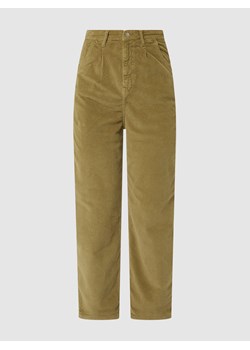Spodnie sztruksowe o kroju baggy fit z wysokim stanem i dodatkiem streczu model ‘Laura’ ze sklepu Peek&Cloppenburg  w kategorii Spodnie damskie - zdjęcie 158986780