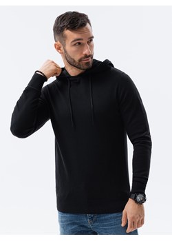 Sweter męski z kapturem - czarny  V2 E187 ze sklepu ombre w kategorii Swetry męskie - zdjęcie 159001824
