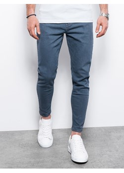 Spodnie męskie jeansowe o kroju SLIM FIT - granatowe V4 P1058 ze sklepu ombre w kategorii Jeansy męskie - zdjęcie 159003920