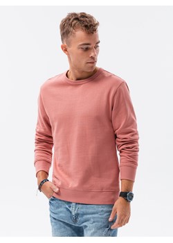 Bluza męska bez kaptura bawełniana - różowa B1146 ze sklepu ombre w kategorii Bluzy męskie - zdjęcie 159004252