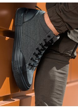 Buty męskie sneakersy - czarne V4 T377 ze sklepu ombre w kategorii Trampki męskie - zdjęcie 159006532