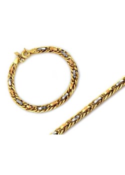 Złota bransoletka 585 podwójny splot trzy kolory 7,57g ze sklepu LOVRIN w kategorii Bransoletki - zdjęcie 159019763