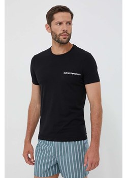 Emporio Armani Underwear t-shirt lounge 2-pack kolor czarny z nadrukiem ze sklepu ANSWEAR.com w kategorii T-shirty męskie - zdjęcie 159066900