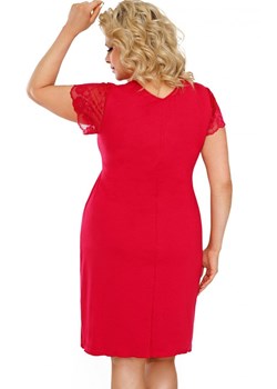 Koszulka nocna w kolorze malinowym Estera plus size, Kolor malinowy, Rozmiar 4XL, Donna ze sklepu Intymna w kategorii Koszule nocne - zdjęcie 159072103