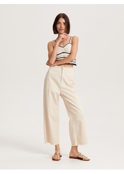 Reserved - Spodnie culotte - beżowy ze sklepu Reserved w kategorii Spodnie damskie - zdjęcie 159079220