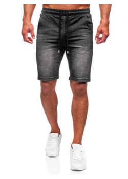 Czarne krótkie spodenki jeansowe męskie Denley MP0276N ze sklepu Denley w kategorii Spodenki męskie - zdjęcie 159081773