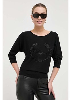 Guess sweter damski kolor czarny lekki ze sklepu ANSWEAR.com w kategorii Swetry damskie - zdjęcie 159082170