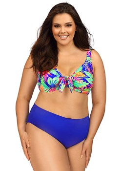 Dwuczęściowy strój kąpielowy z ozdobnym wiązaniem Plus Size L3125/3, Kolor niebieski-wzór, Rozmiar 40G, Lorin ze sklepu Primodo w kategorii Stroje kąpielowe - zdjęcie 159085684