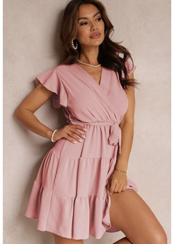 Różowa Sukienka z Paskiem Phaedrialla ze sklepu Renee odzież w kategorii Sukienki - zdjęcie 159089530