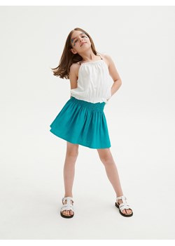 Reserved - Spódnica z lnem - turkusowy ze sklepu Reserved w kategorii Spódnice dziewczęce - zdjęcie 159090951