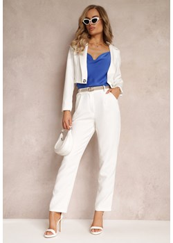 Białe Spodnie Regular Namamn ze sklepu Renee odzież w kategorii Spodnie damskie - zdjęcie 159096482