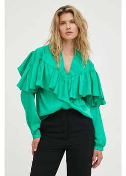 2NDDAY bluzka damska kolor zielony gładka ze sklepu ANSWEAR.com w kategorii Bluzki damskie - zdjęcie 159097663