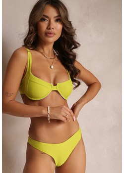Jasnozielone Gładkie Bikini na Ramiączkach z Regulacją Luciesa ze sklepu Renee odzież w kategorii Stroje kąpielowe - zdjęcie 159100833