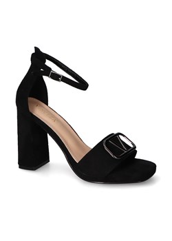 Sandały Vinceza 23-20202BK Czarne zamsz ze sklepu Arturo-obuwie w kategorii Sandały damskie - zdjęcie 159105131