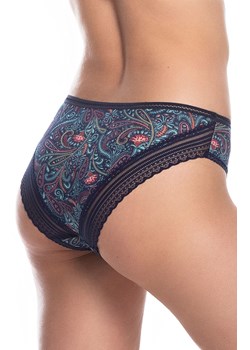 Bawełniane figi damskie bikini 2-pack L-1514BI, Kolor granatowy-wzór, Rozmiar L, LAMA ze sklepu Primodo w kategorii Majtki damskie - zdjęcie 159111463