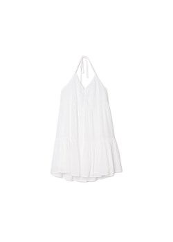 Cropp - Luźna biała sukienka - biały ze sklepu Cropp w kategorii Sukienki - zdjęcie 159120740