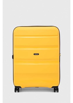 American Tourister walizka kolor żółty ze sklepu ANSWEAR.com w kategorii Walizki - zdjęcie 159123331