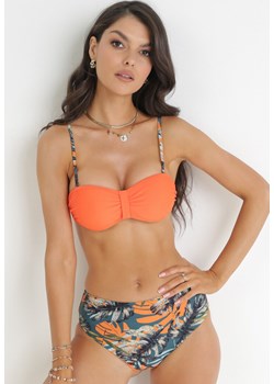 Pomarańczowe Bikini z Roślinnym Wzorem Chenos ze sklepu Born2be Odzież w kategorii Stroje kąpielowe - zdjęcie 159124802