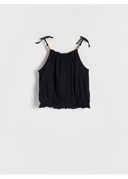 Reserved - Bluzka na ramiączkach - czarny ze sklepu Reserved w kategorii Bluzki dziewczęce - zdjęcie 159129363