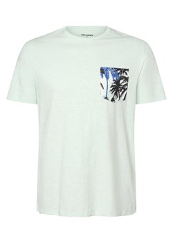 Jack & Jones T-shirt męski Mężczyźni Bawełna miętowy nadruk ze sklepu vangraaf w kategorii T-shirty męskie - zdjęcie 159136531
