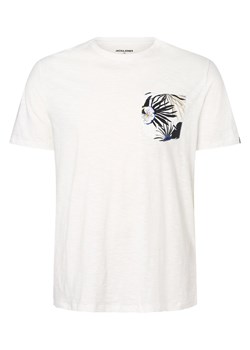 Jack & Jones T-shirt męski Mężczyźni Bawełna biały nadruk ze sklepu vangraaf w kategorii T-shirty męskie - zdjęcie 159136532