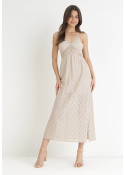 Beżowa Sukienka Esliss ze sklepu Born2be Odzież w kategorii Sukienki - zdjęcie 159165170