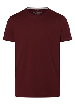 Nils Sundström T-shirt męski Mężczyźni bordowy jednolity ze sklepu vangraaf w kategorii T-shirty męskie - zdjęcie 159168520