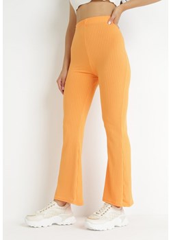 Pomarańczowe Spodnie Dzwony z Gumką w Pasie Daite ze sklepu Born2be Odzież w kategorii Spodnie damskie - zdjęcie 159178534