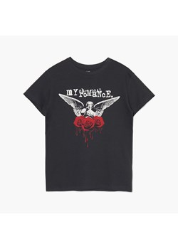 Cropp - T-shirt z nadrukiem My Chemical Romance - szary ze sklepu Cropp w kategorii Bluzki damskie - zdjęcie 159179490