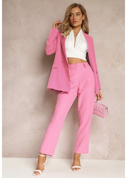Różowe Spodnie Regular Namamn ze sklepu Renee odzież w kategorii Spodnie damskie - zdjęcie 159180124