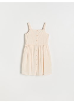 Reserved - Sukienka na ramiączkach - kremowy ze sklepu Reserved w kategorii Sukienki dziewczęce - zdjęcie 159183142