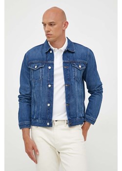 Tommy Hilfiger kurtka jeansowa męska kolor granatowy przejściowa ze sklepu ANSWEAR.com w kategorii Kurtki męskie - zdjęcie 159190873