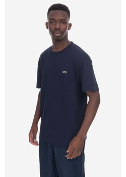 Lacoste t-shirt bawełniany kolor granatowy gładki TH1708.166-166 ze sklepu ANSWEAR.com w kategorii T-shirty męskie - zdjęcie 159191274