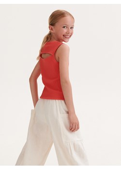 Reserved - Top w prążek - Pomarańczowy ze sklepu Reserved w kategorii Bluzki dziewczęce - zdjęcie 159193690