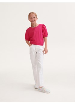 Reserved - Bluzka z bufkami - Różowy ze sklepu Reserved w kategorii Bluzki dziewczęce - zdjęcie 159193781
