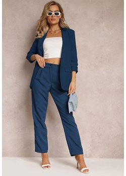 Granatowe Spodnie Regular Namamn ze sklepu Renee odzież w kategorii Spodnie damskie - zdjęcie 159194374