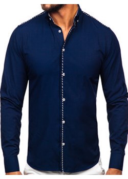 Koszula męska elegancka z długim rękawem granatowa Bolf 6920 ze sklepu Denley w kategorii Koszule męskie - zdjęcie 159198822