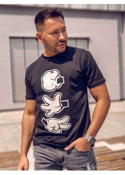 Czarny bawełniany t-shirt męski z nadrukiem Bolf KS1997A ze sklepu Denley w kategorii T-shirty męskie - zdjęcie 159198832