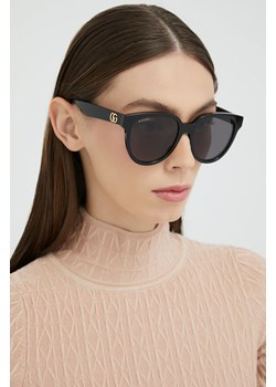 Gucci okulary przeciwsłoneczne damskie kolor czarny ze sklepu ANSWEAR.com w kategorii Okulary przeciwsłoneczne damskie - zdjęcie 159198962