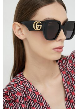 Gucci okulary przeciwsłoneczne damskie kolor czarny GG0956S ze sklepu ANSWEAR.com w kategorii Okulary przeciwsłoneczne damskie - zdjęcie 159198973
