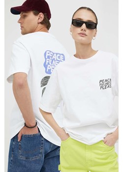 Samsoe Samsoe t-shirt bawełniany kolor biały z nadrukiem ze sklepu ANSWEAR.com w kategorii T-shirty męskie - zdjęcie 159199104